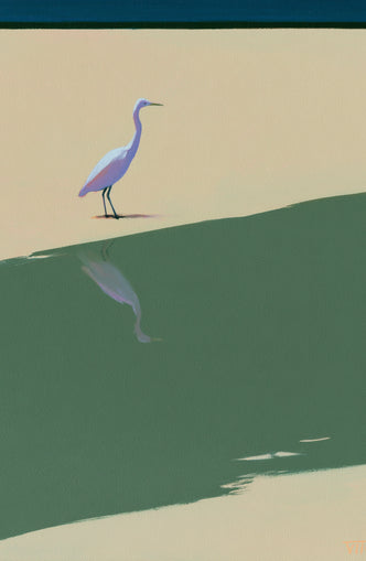 Where the egret doubles
