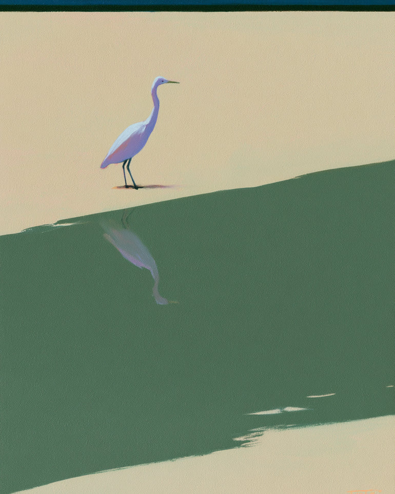 Where the egret doubles