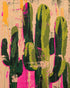 Cacti within pink drips