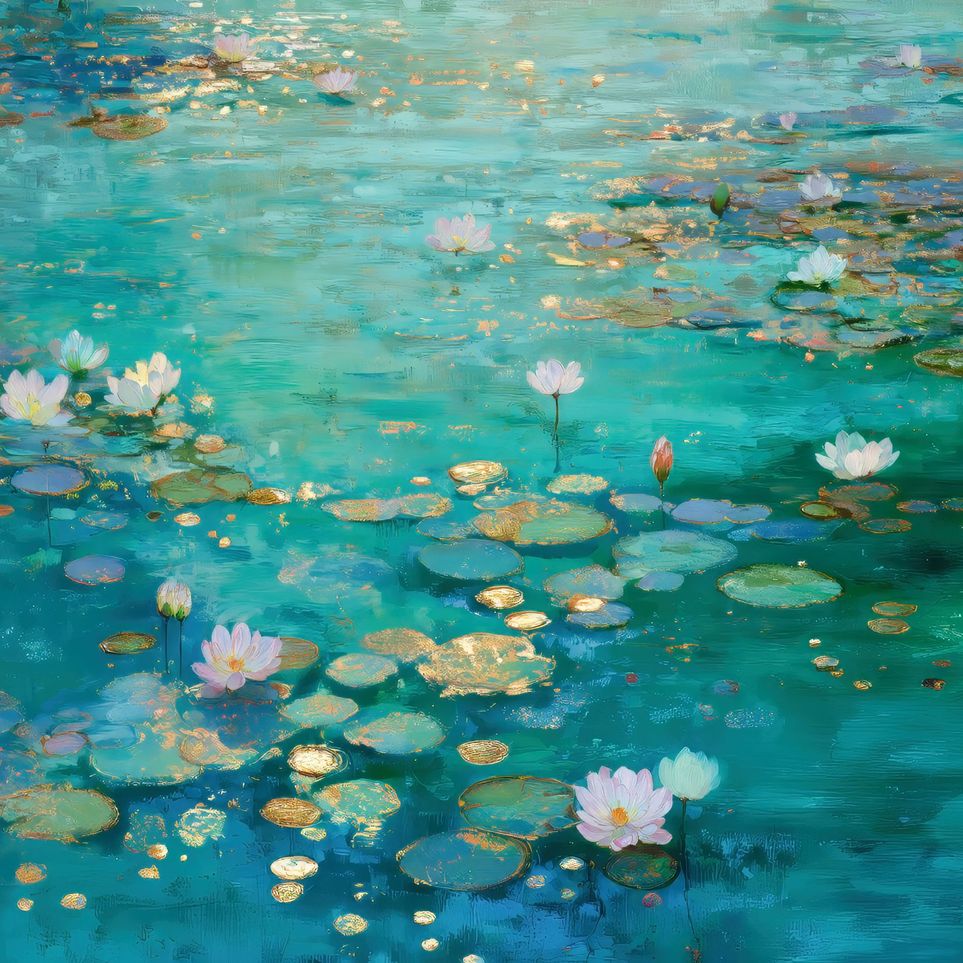 Quiet Gold on Blue Water