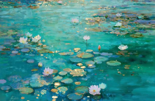 Quiet Gold on Blue Water