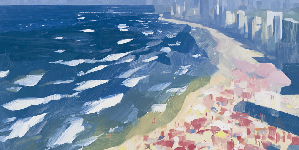 City towers above the surf