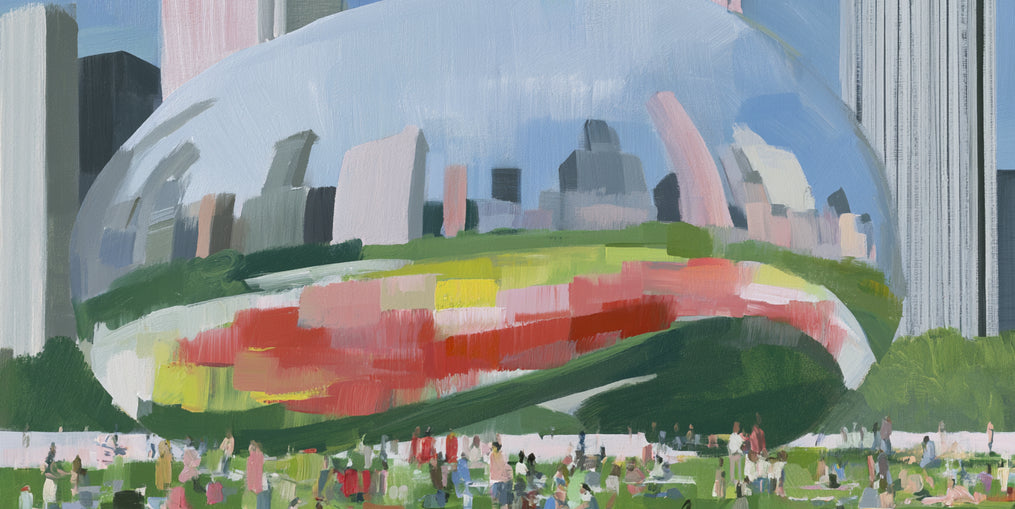 Picnic under the mirrored dome