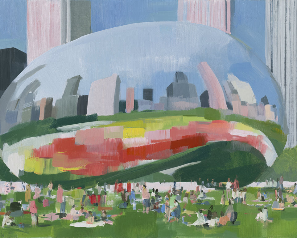 Picnic under the mirrored dome