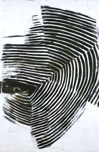 Black bands in white scrape