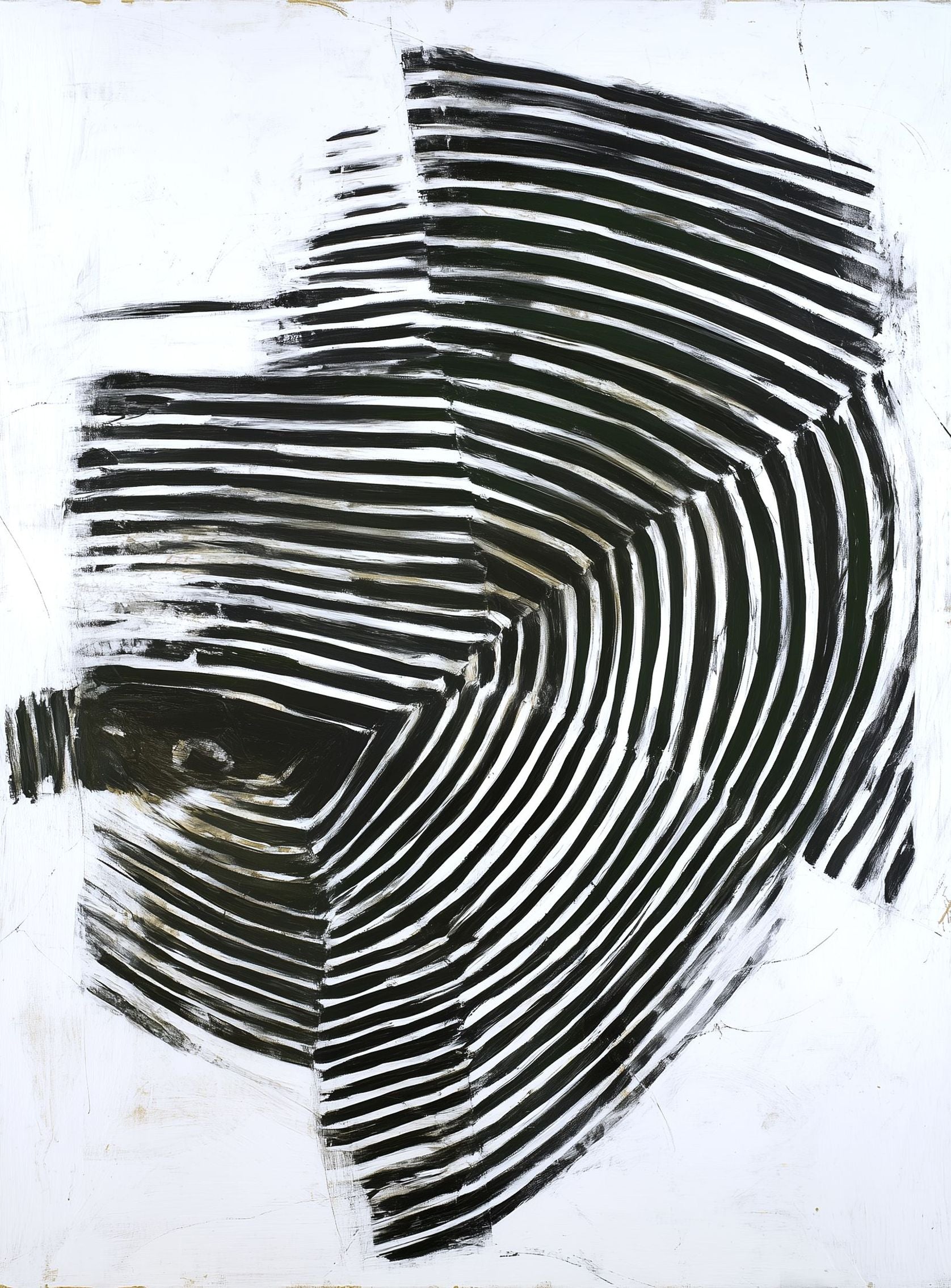 Black bands in white scrape