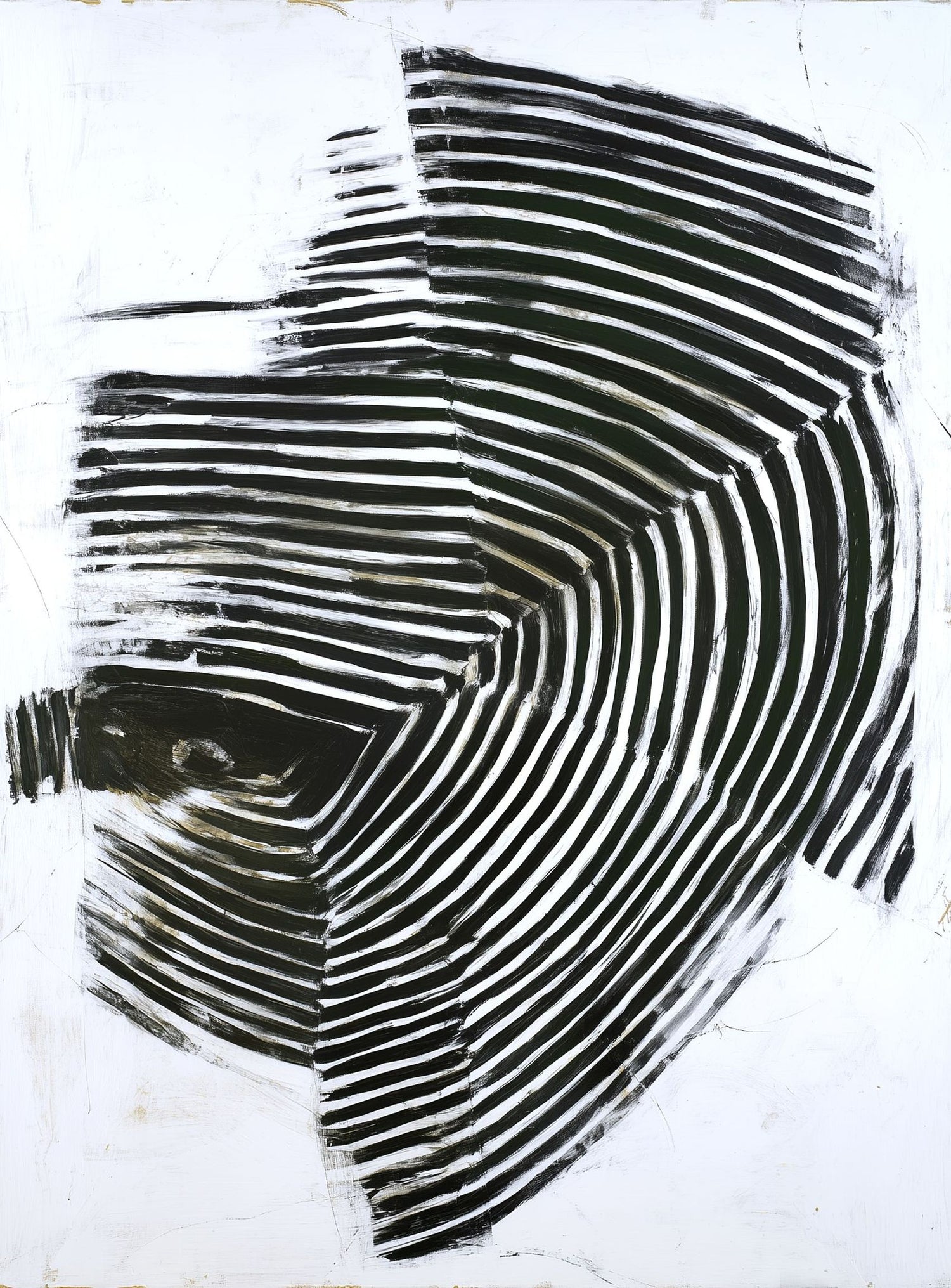 Black bands in white scrape