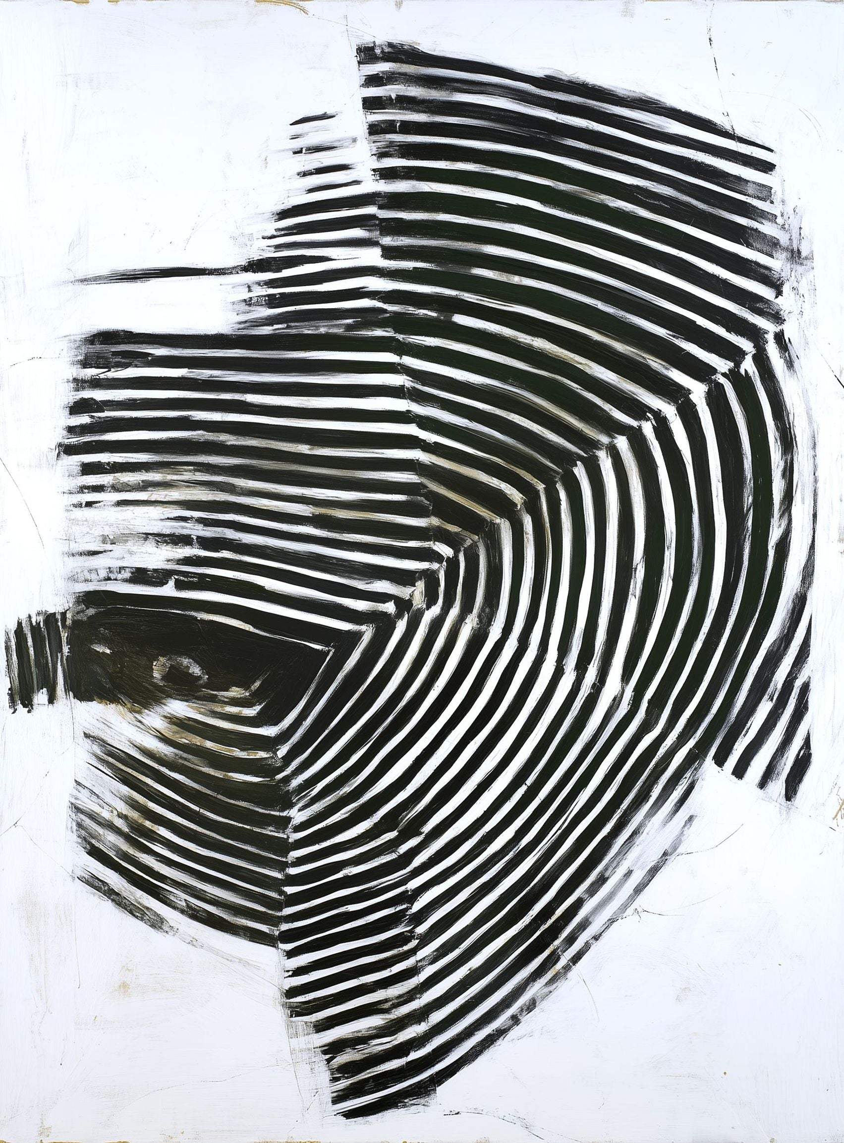 Black bands in white scrape