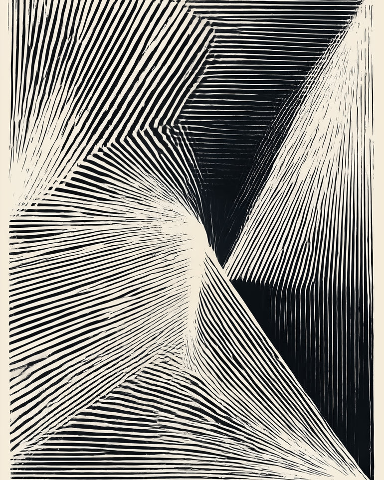 Where the lines break inward