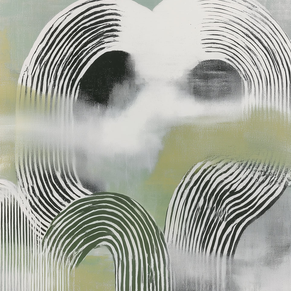 Black arcs in green haze