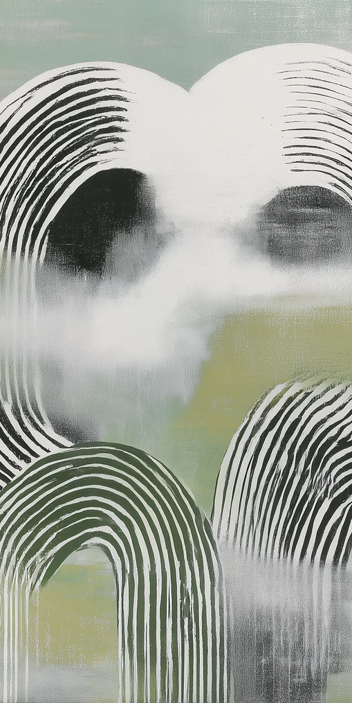 Black arcs in green haze