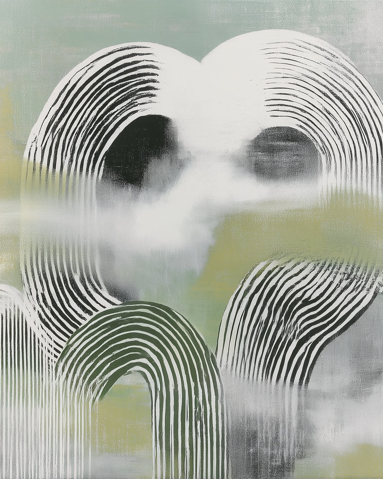 Black arcs in green haze