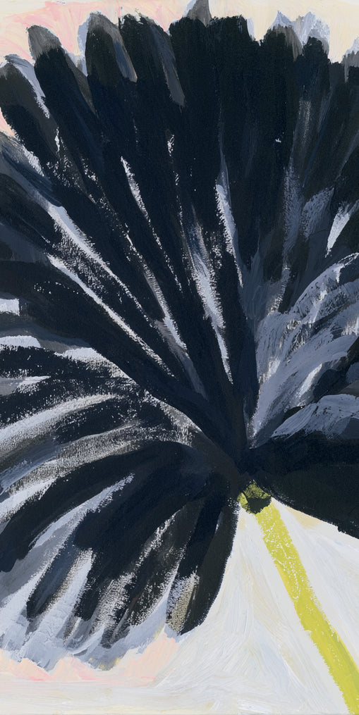 Black petals in pale light