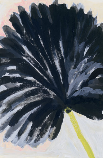 Black petals in pale light
