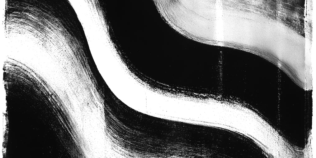 White cut through black