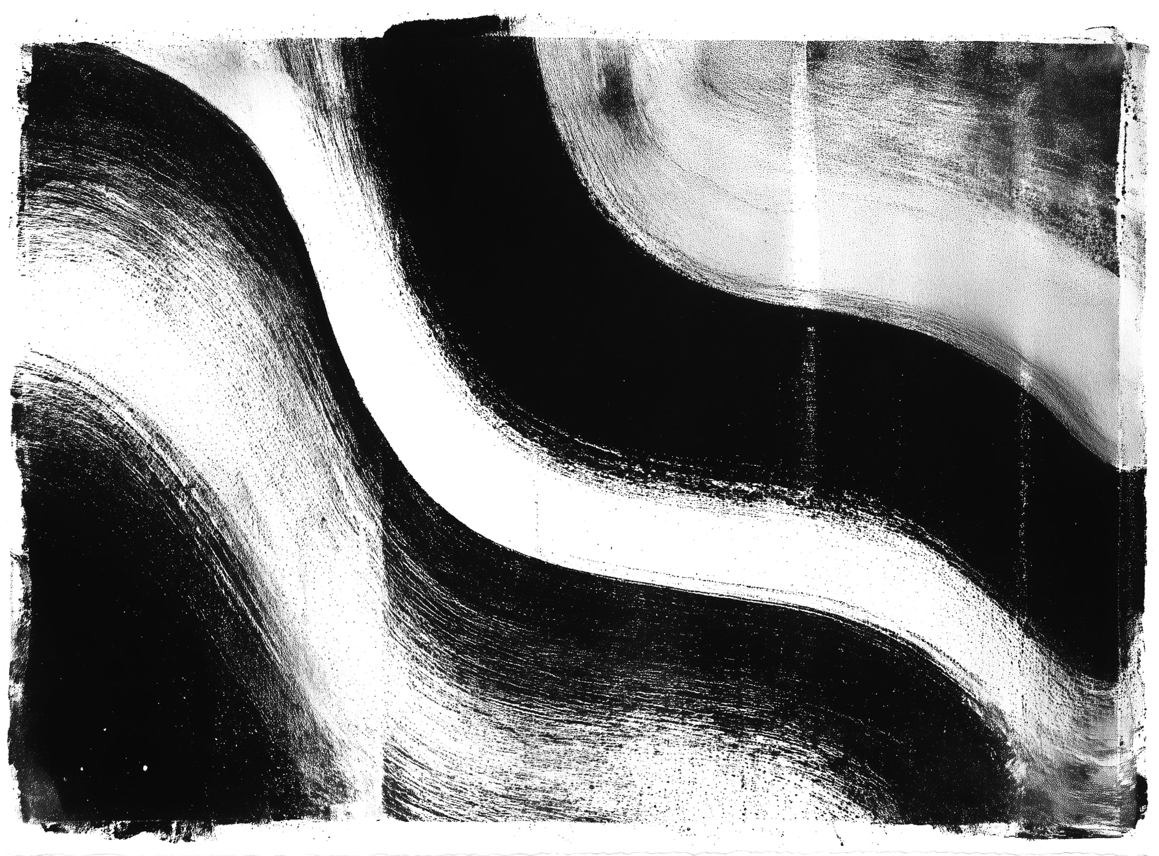 White cut through black