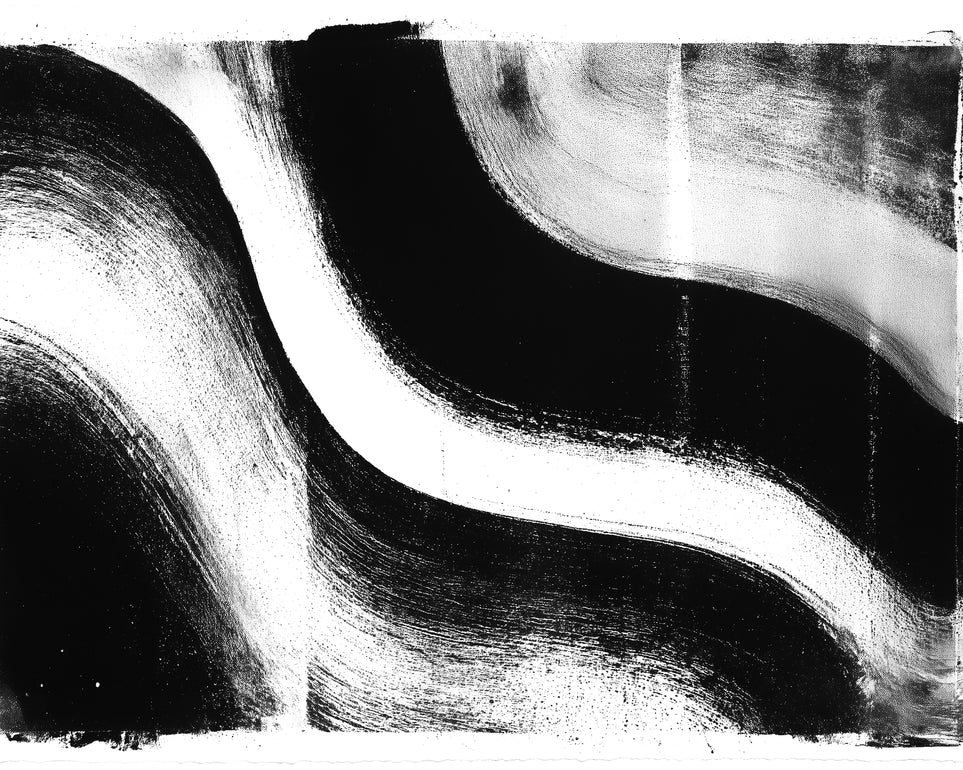 White cut through black
