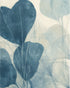 Leaves among pale blue space