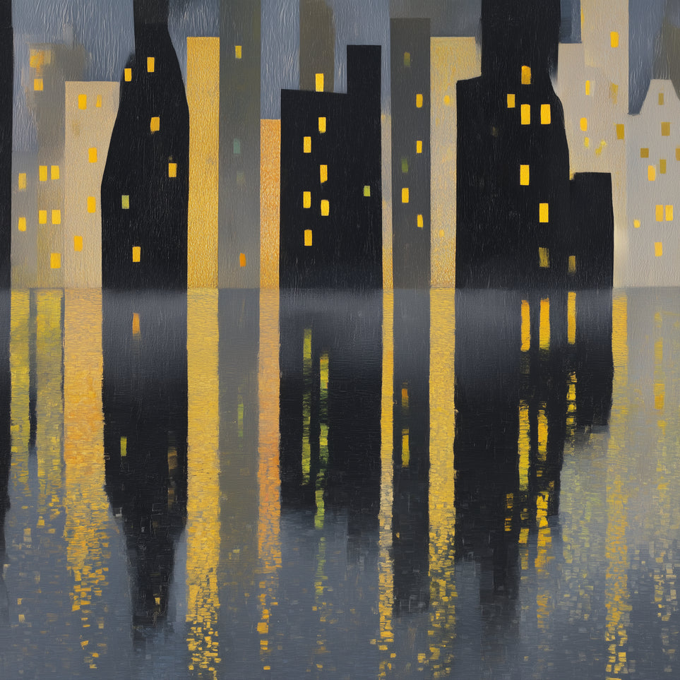 Windows above their reflections