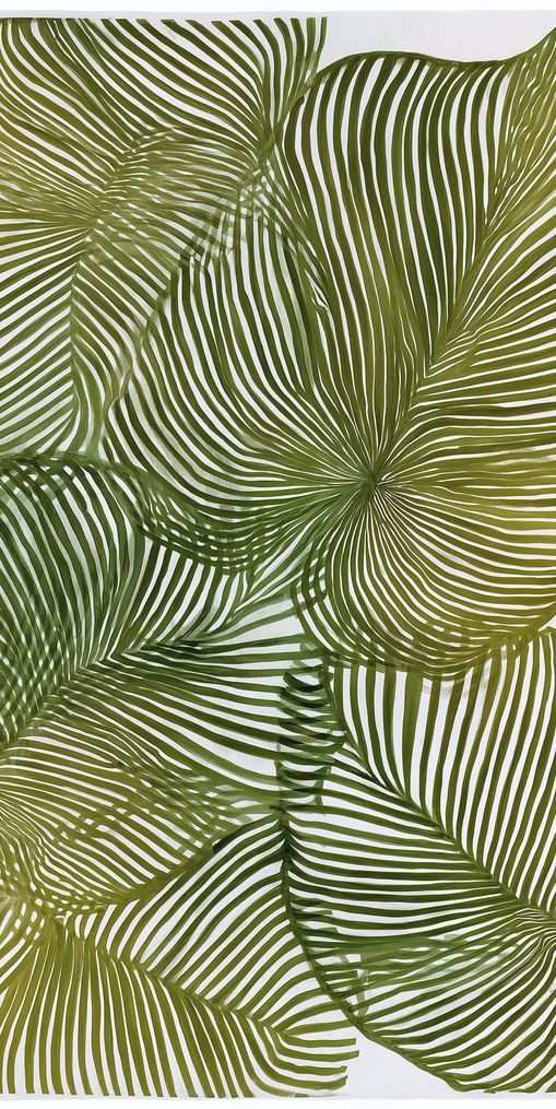 Palm leaves pressed together