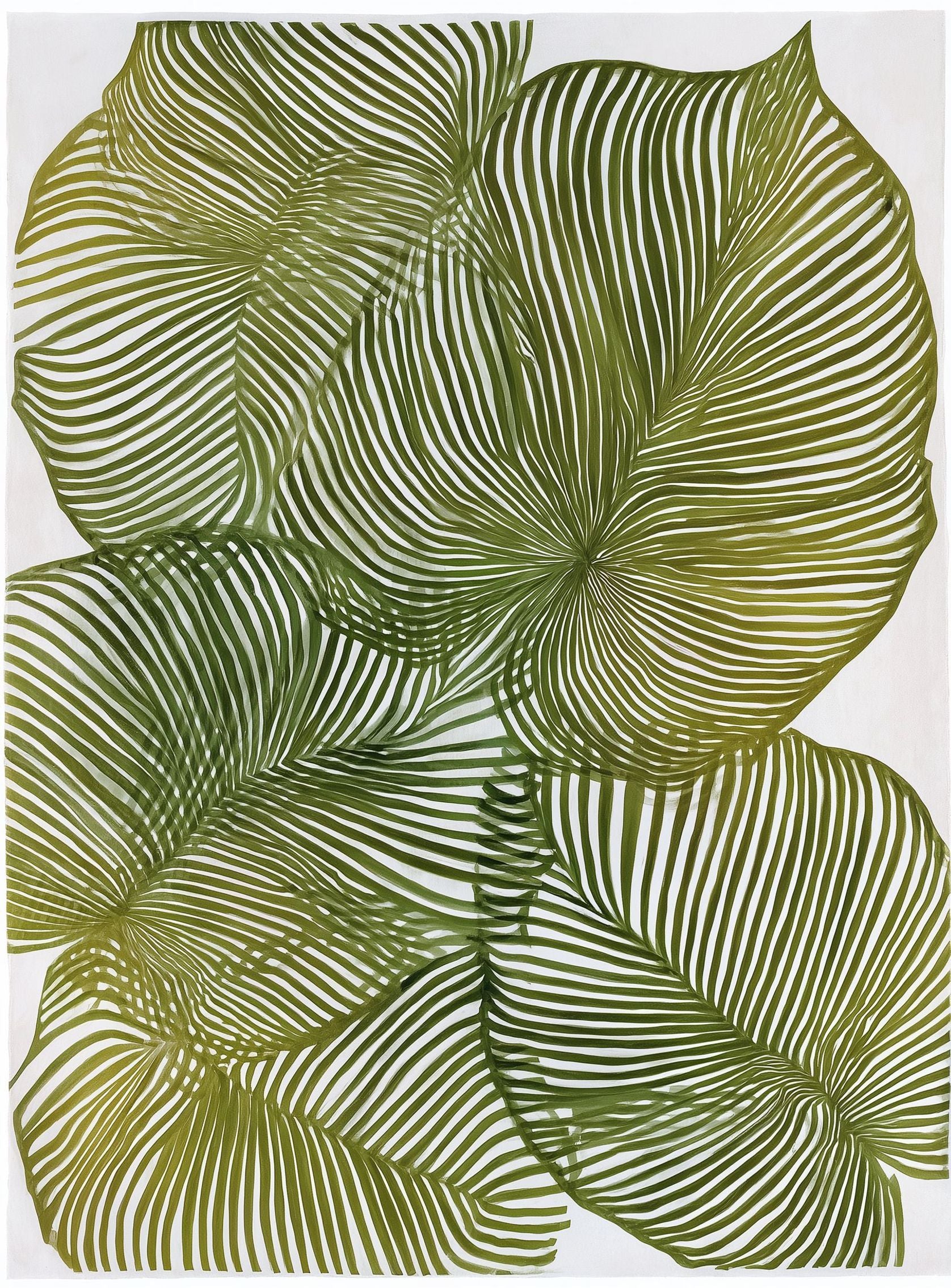 Palm leaves pressed together