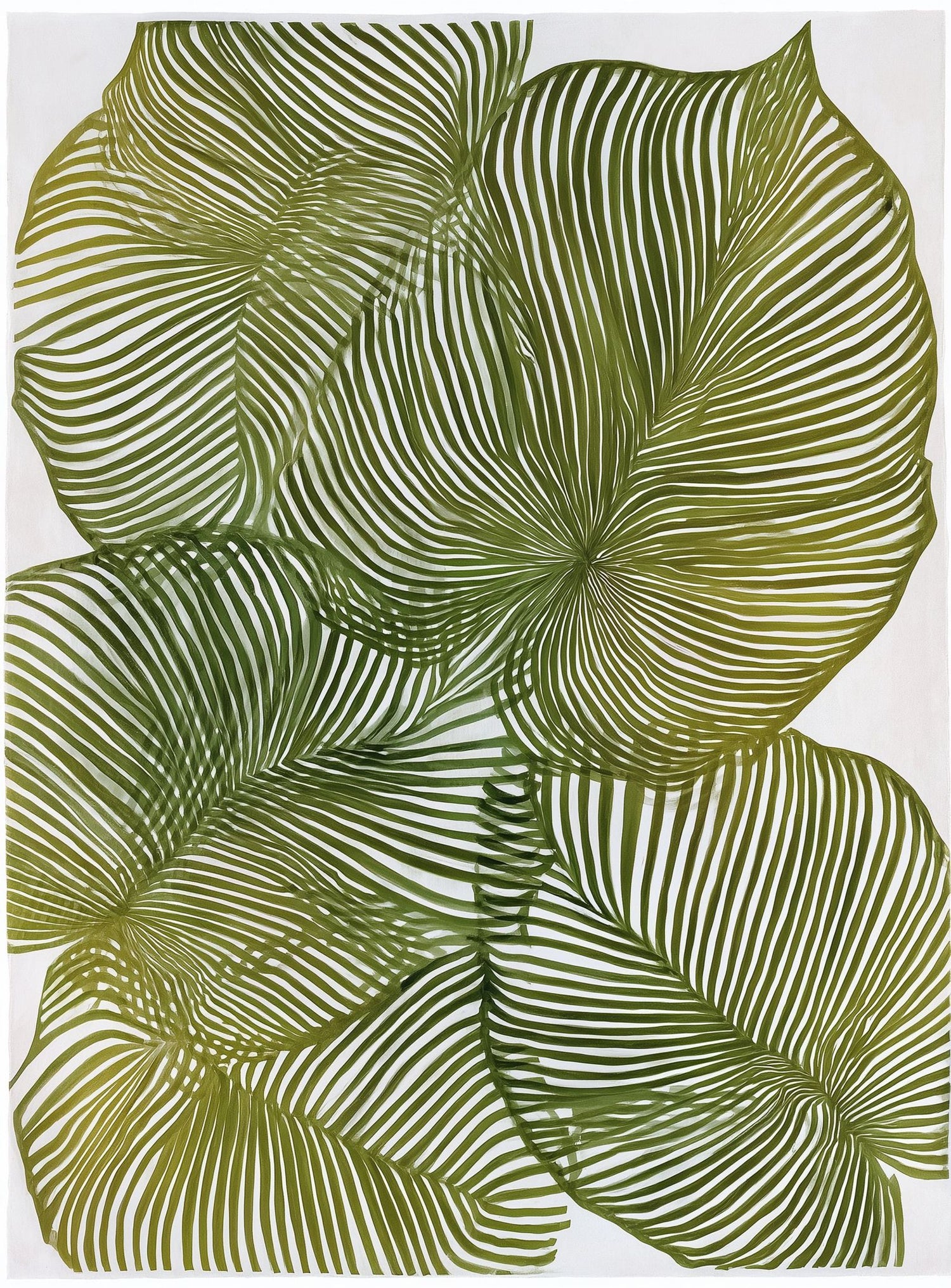 Palm leaves pressed together