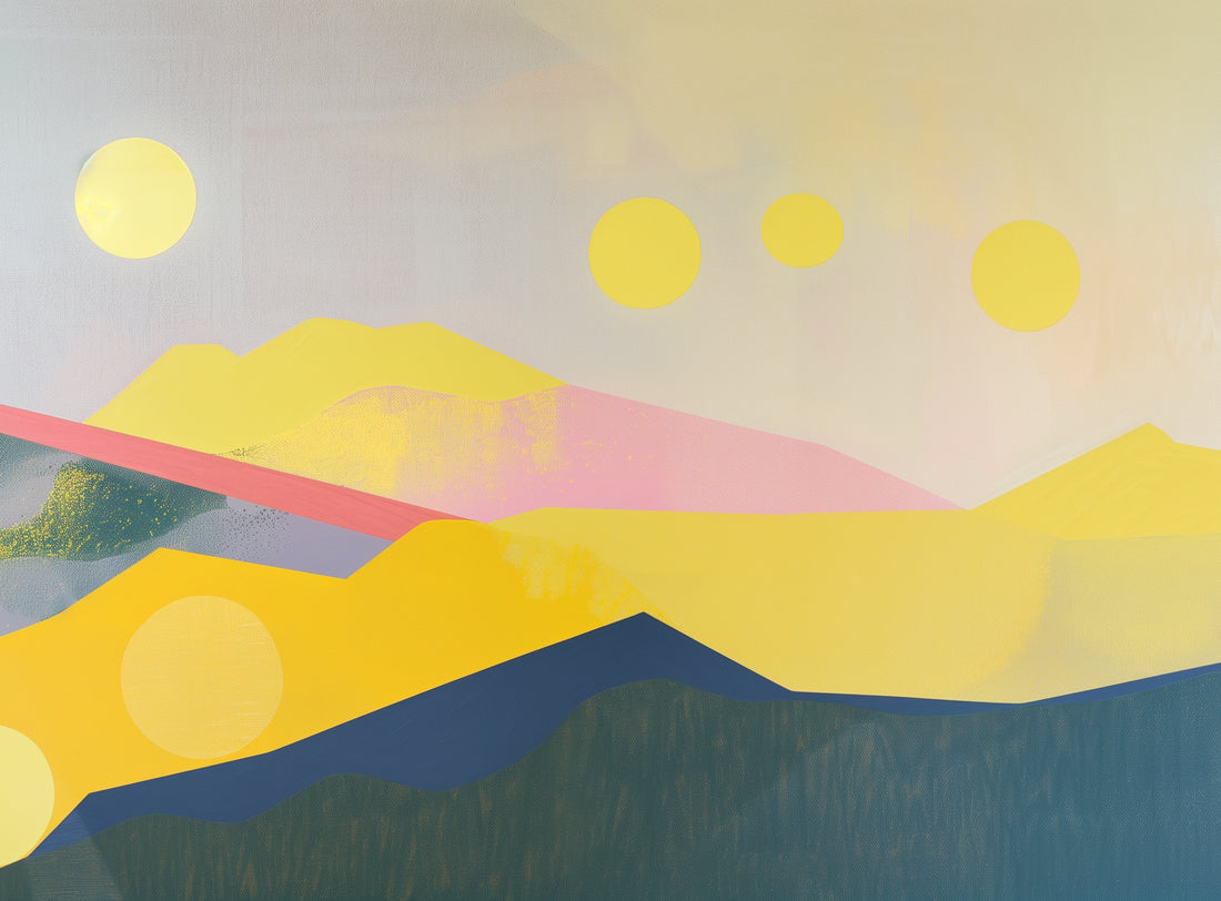 Many suns above the hills