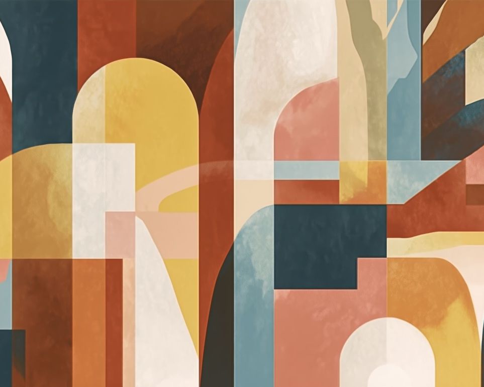 Ochre and Teal Held Apart