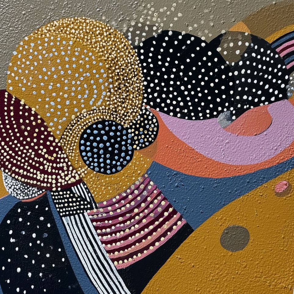 Overlapping Dotted Shapes