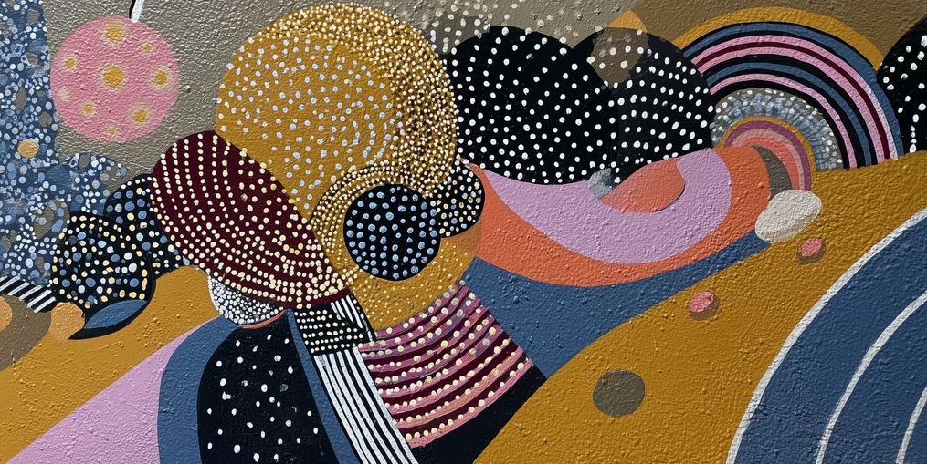 Overlapping Dotted Shapes