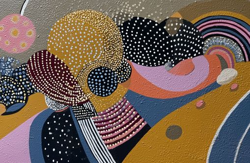Overlapping Dotted Shapes