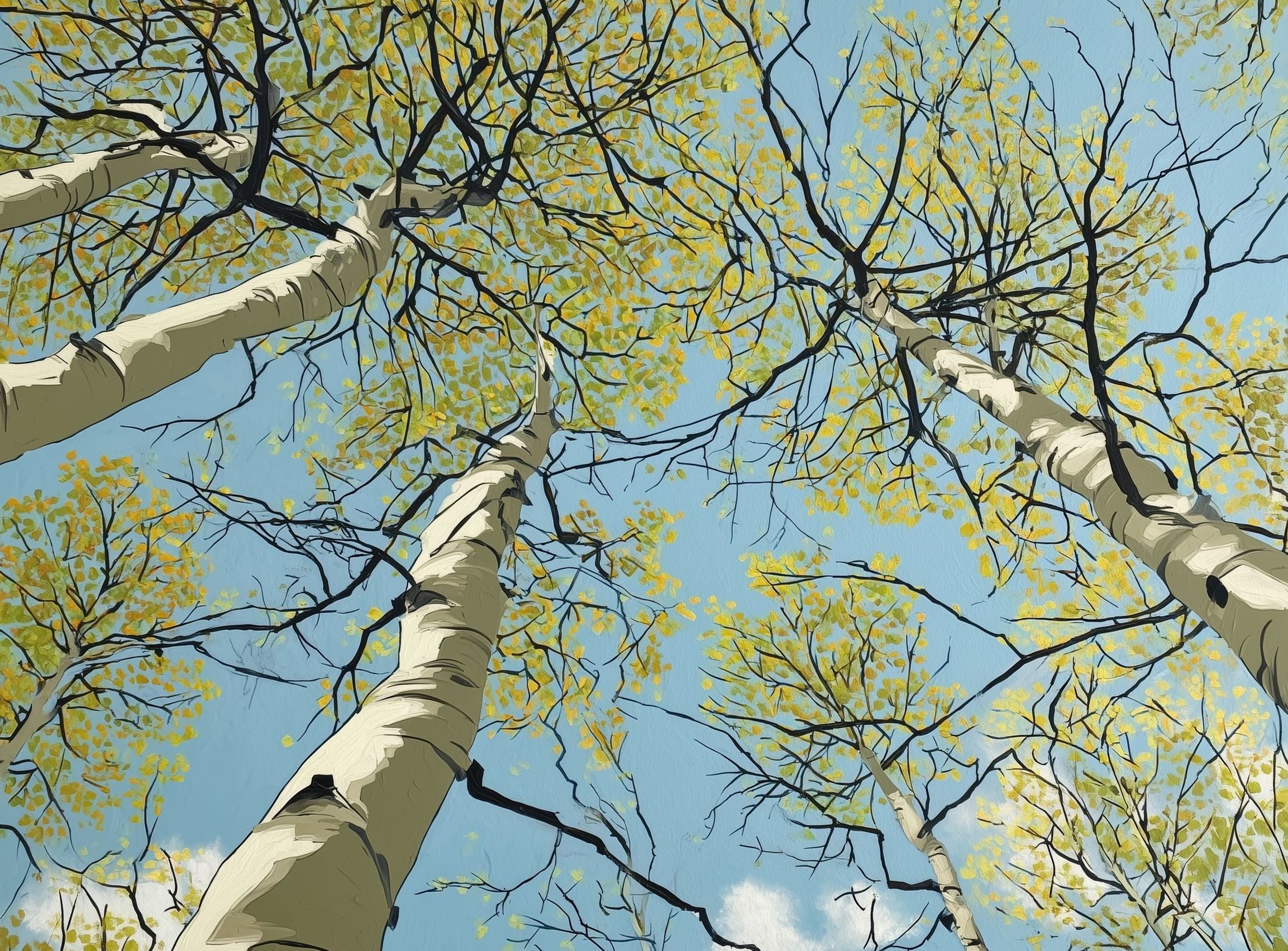 Yellow Leaves Against the Sky