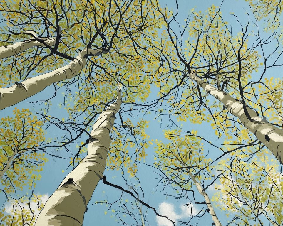 Yellow Leaves Against the Sky