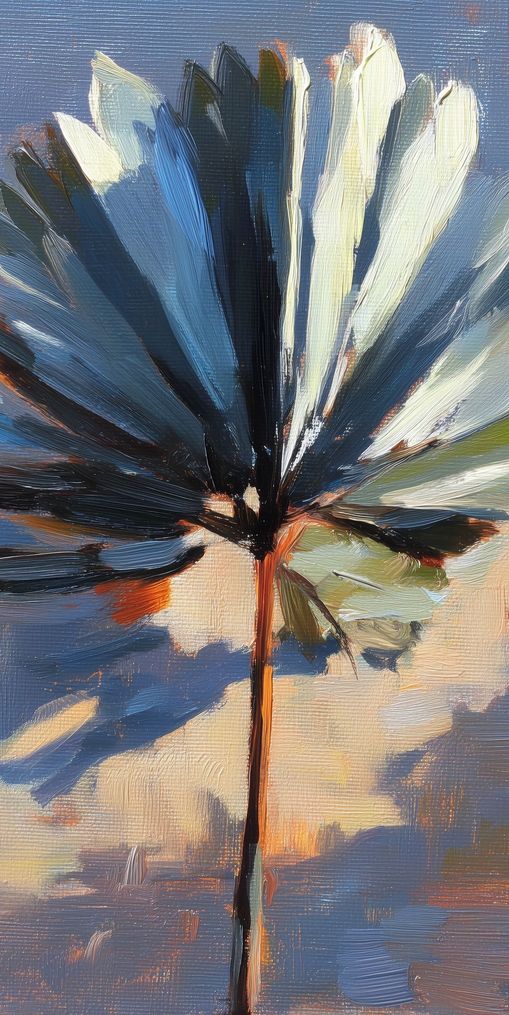 Veined Leaf in Thick Paint