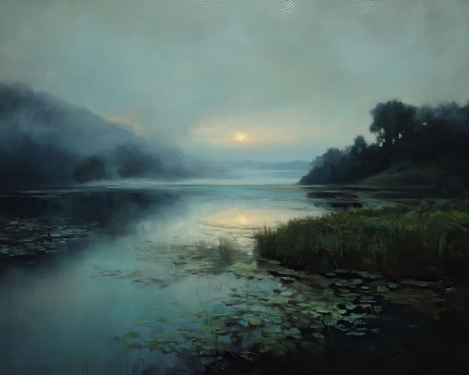 River Delta at Night