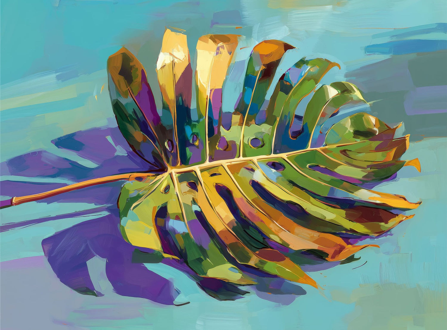 A Leaf Held in Color