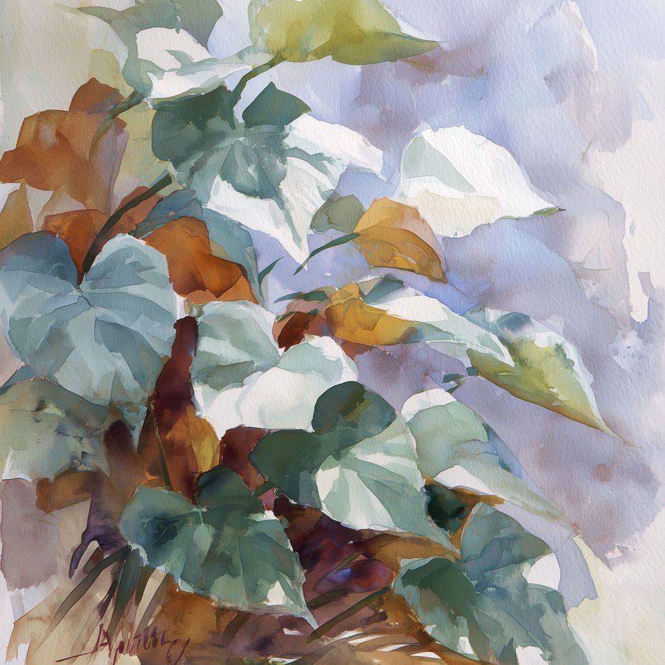 Garden Leaves After Rain
