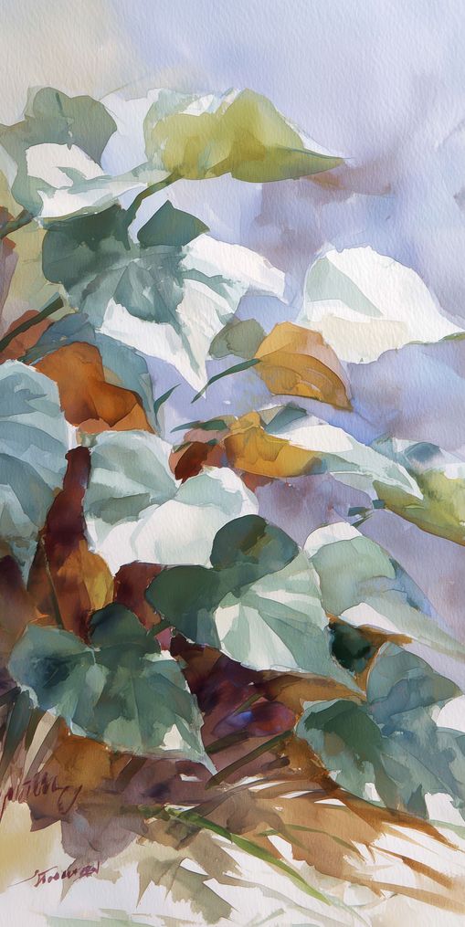 Garden Leaves After Rain