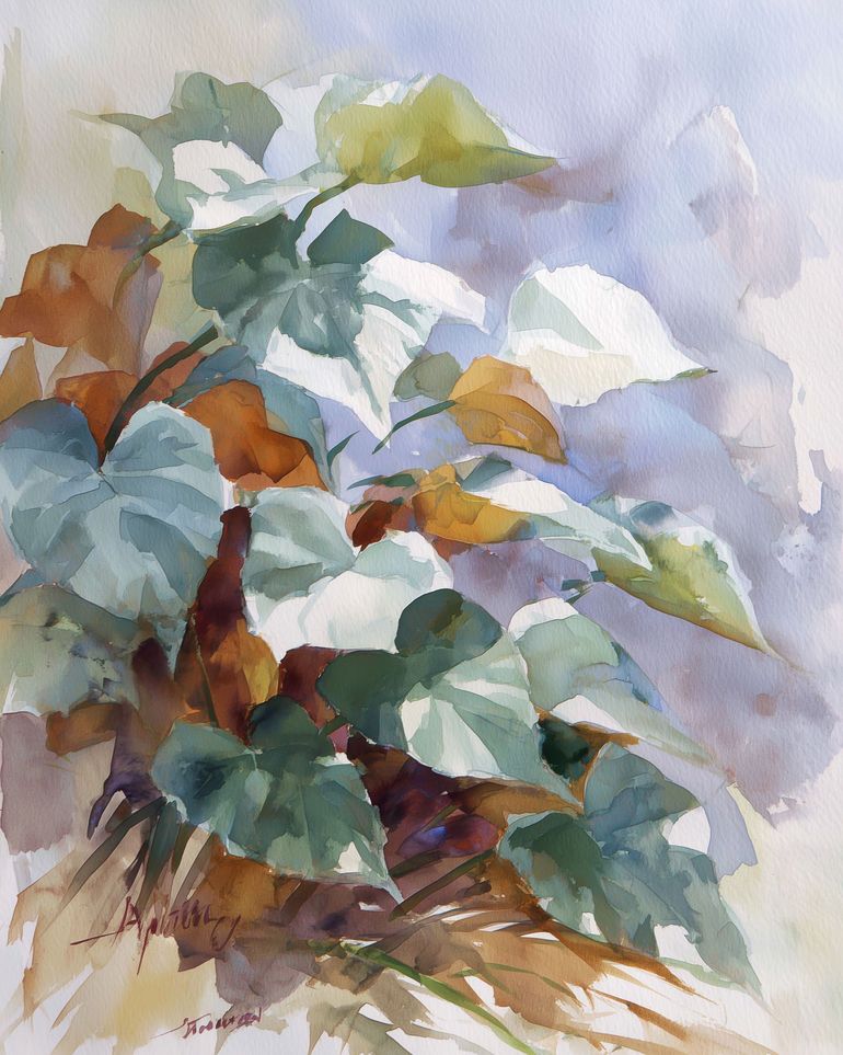 Garden Leaves After Rain