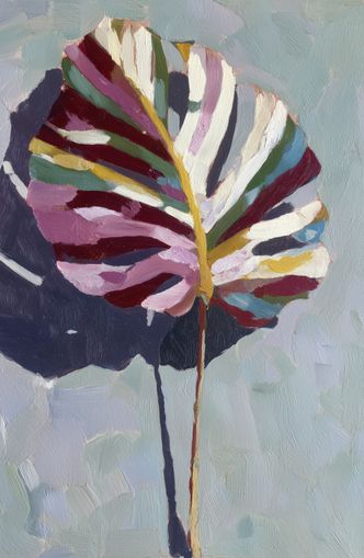 Leaf with Multicolored Veins