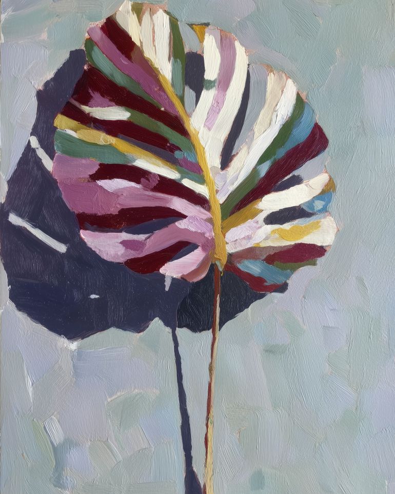 Leaf with Multicolored Veins