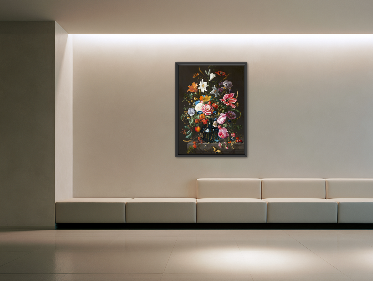 Butterflies over the blue vase room view