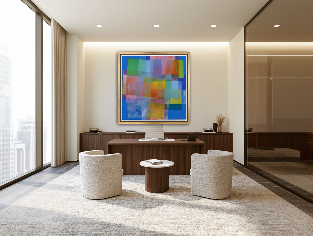 Soft blocks within blue edge room view