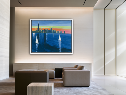 White sails against the skyline room view