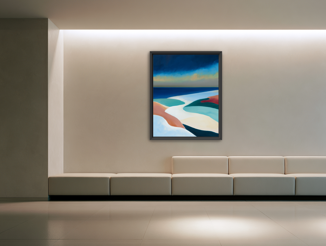 Sandbars under a heavy blue sky room view