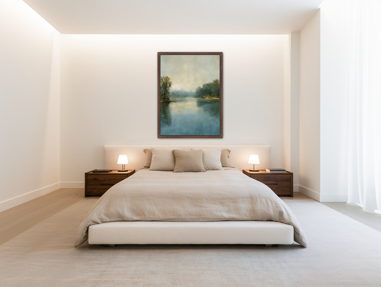 Misty bend in the river room view