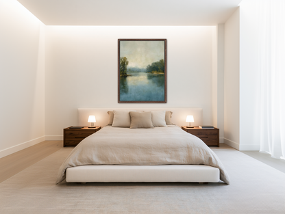 Misty bend in the river room view