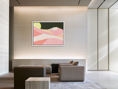 Sun over folded dunes room view