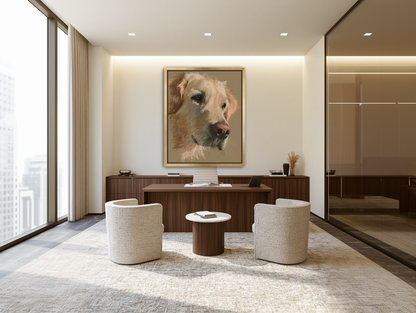Warm fur in brown quietness room view