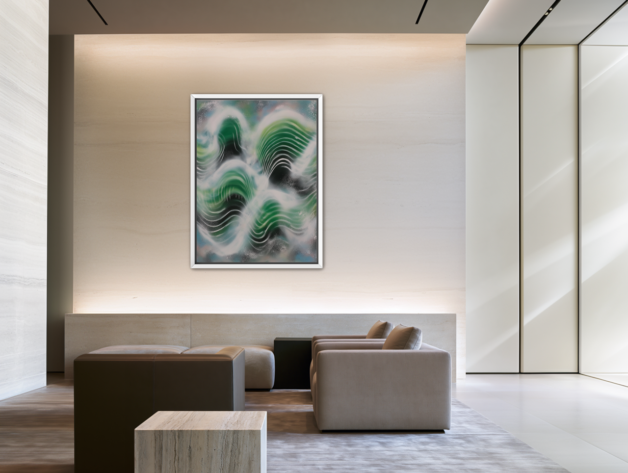 Green pressure under haze room view